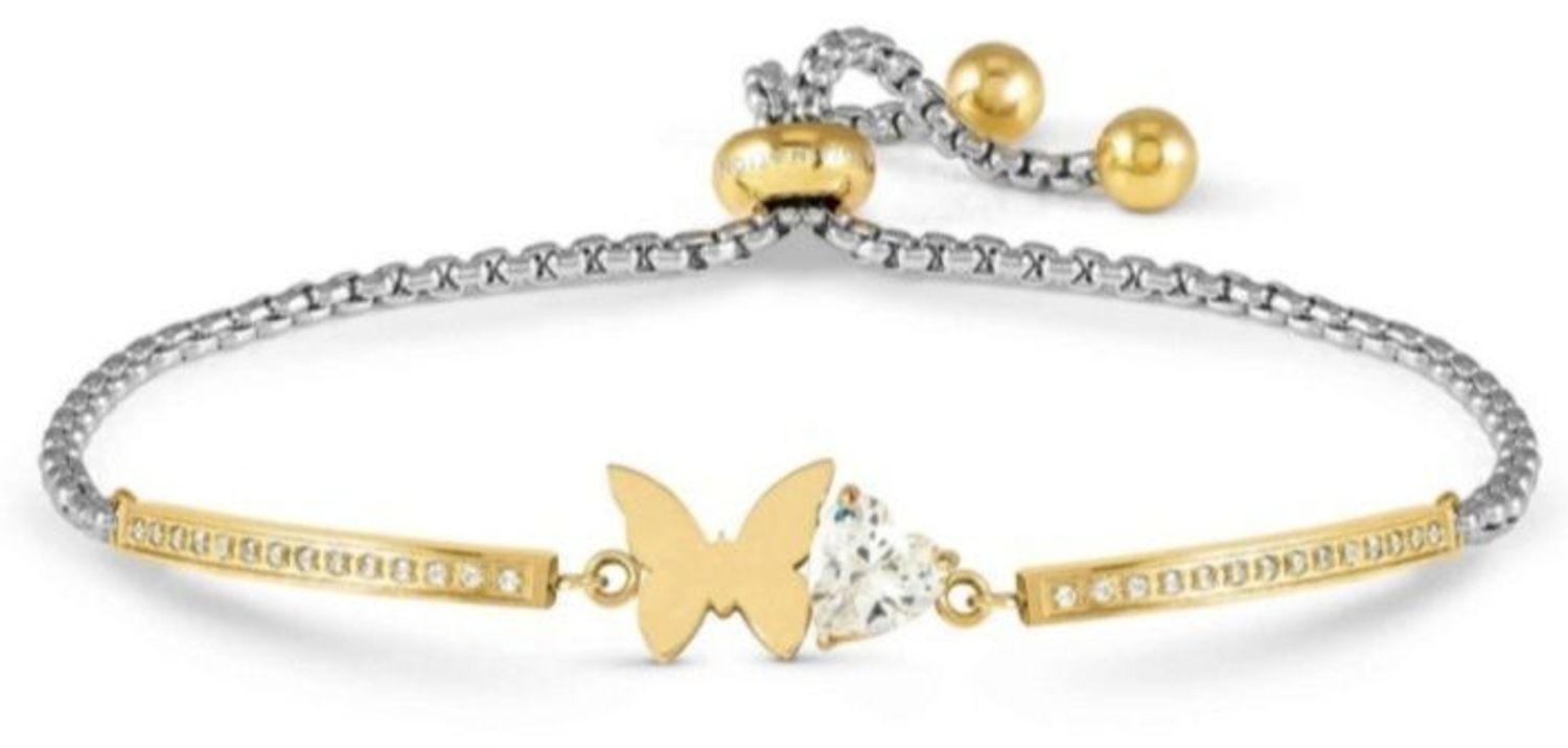 Bransoletka Nomination Italy Milleluci Refined Motylek – złota stal, elegancka 028021 010.jpg